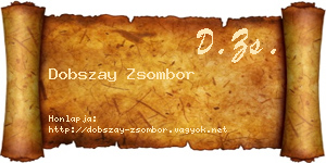 Dobszay Zsombor névjegykártya