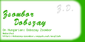 zsombor dobszay business card